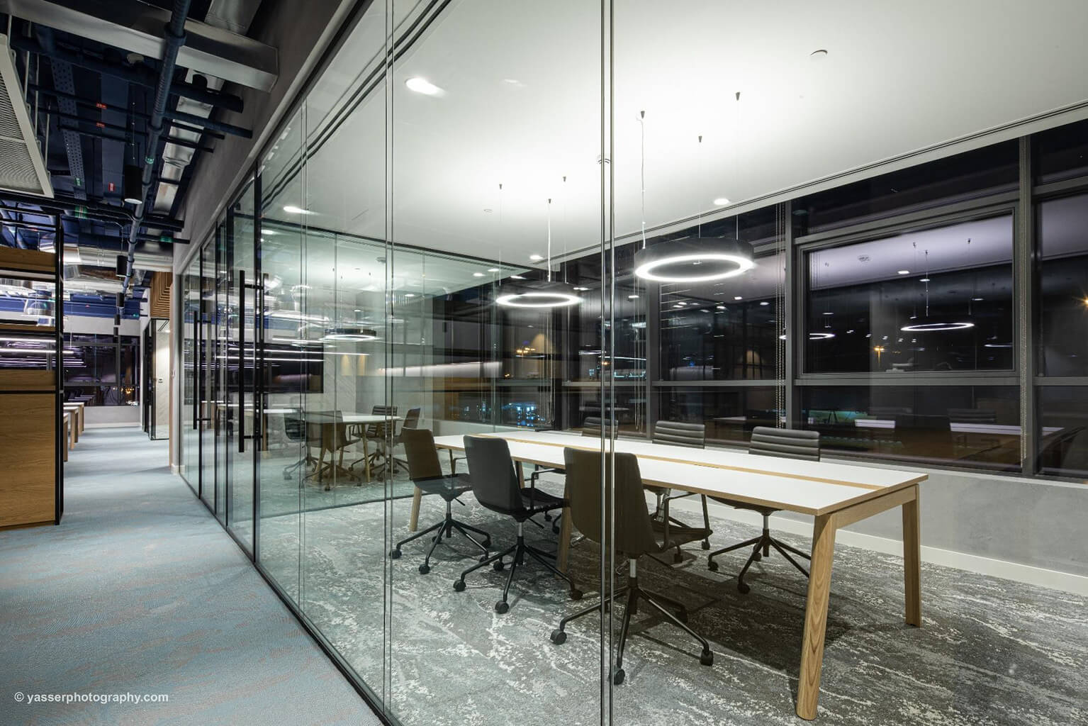 Double glazed acoustic glass partitions in Oman