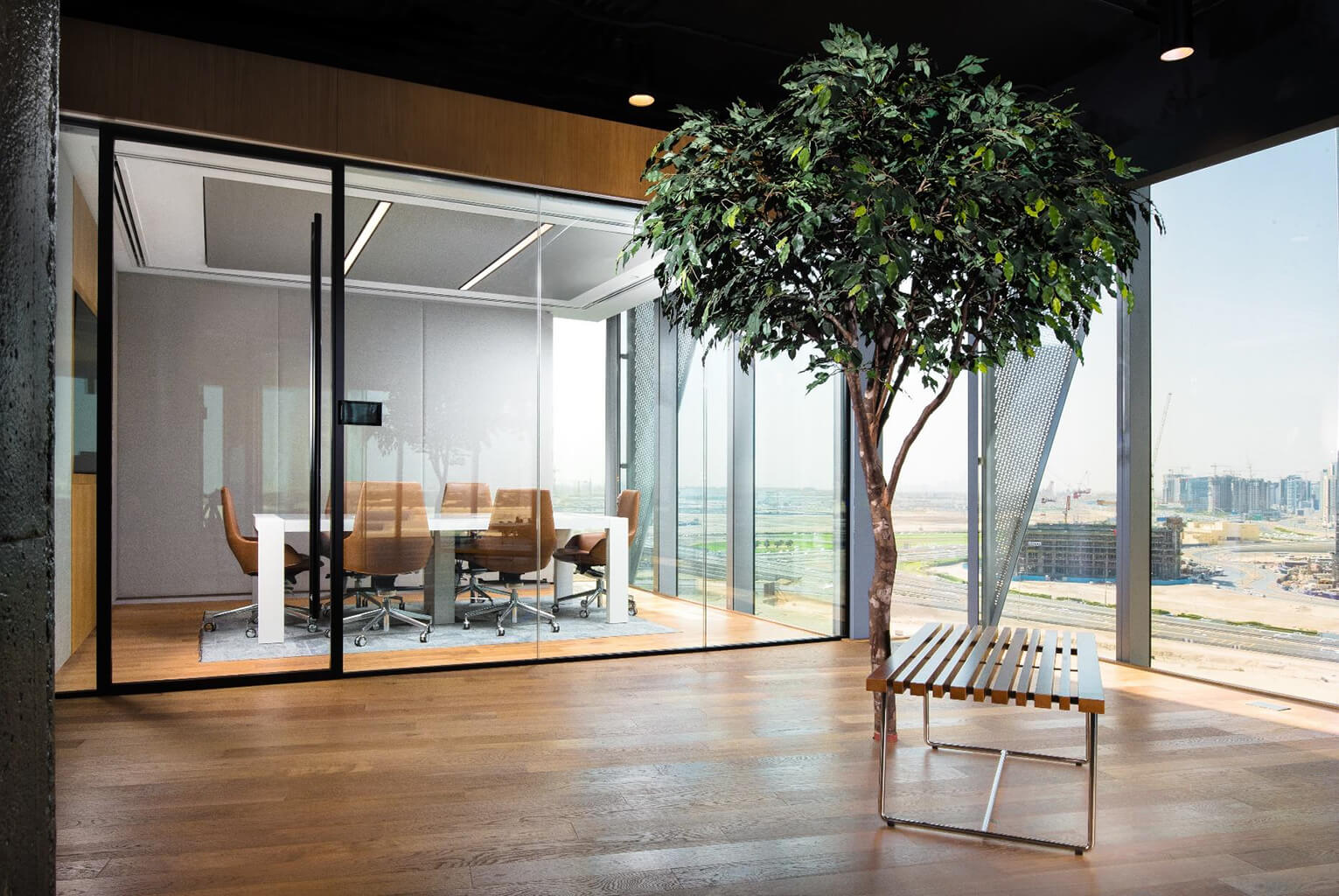 Single and double glazed office doors in Oman